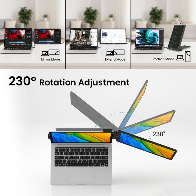 ELECROW 14インチ ポータブルモニター ノートパソコン画面エクステンダー ノートパソコン用 (13インチ~16.5インチ) CrowView FHD 1080P U_4