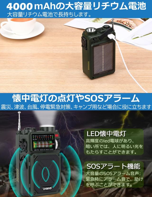 フォールアウトFalloutラジオ/Bluetoothスピーカー 花見 地震停電