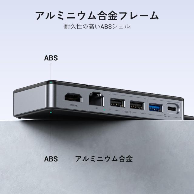 GiGimundo 8-in-1 ドッキングステーション 10Gbps USB 3.2 Gen2 M.2 NVMe SSD対応 PD 100W
