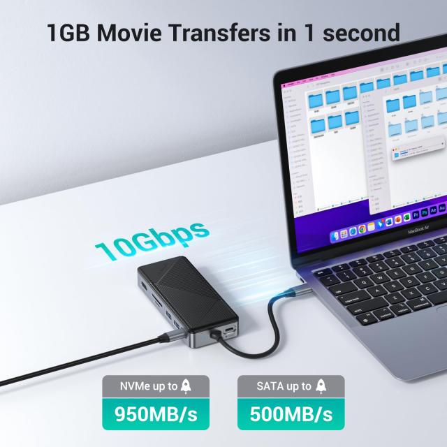 GiGimundo 8-in-1 SSD 外付けケース 10Gbps USB 3.2 Gen2 M.2