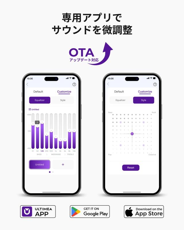 ULTIMEA サウンドバー 5.1ch スピーカー サラウンド 320W 大出力 APP制御 ホームシアター ワイヤレスサブウーファー/サラウンドスピーカ