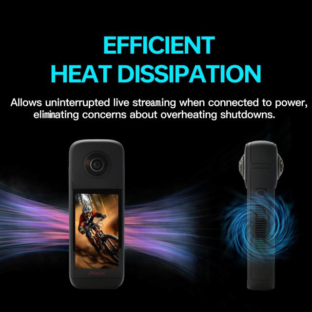 PANOX V2 360度全天球 ブログカメラ 1/2” 48MP センサー 5.7K 360 ビデオ 72MP 360 写真 3インチ タッチスクリーン, 4K 360 マルチプラッ