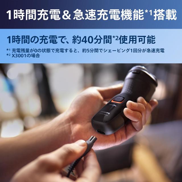 フィリップス 電気シェーバー 3000Xシリーズ 電動 髭剃り メンズ (27枚 