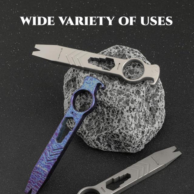 Hamans(ハマンズ) チタン EDC プライバー 栓抜き クローバー レンチ