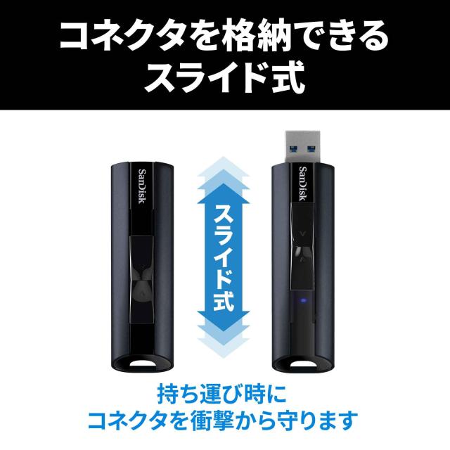 【 サンディスク 正規品 】 SanDisk 外付け SSD 512GB スライド式 日本限定モデルUSB3.2Gen1 メタル筐体 Slim ポータブル SSD SDSSDE20-5_2