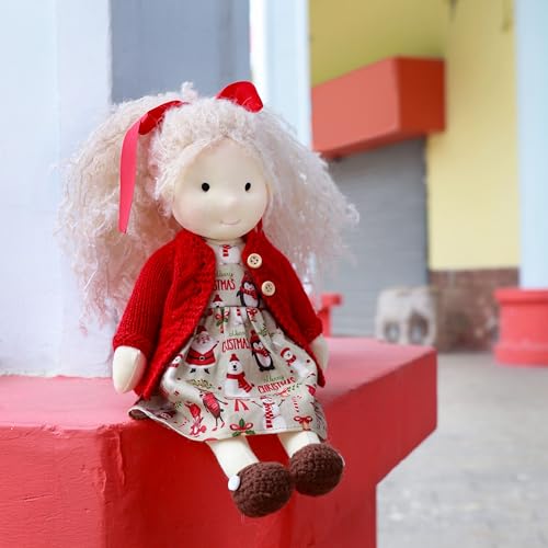 BlissfulPixie ウォルドルフ人形 手作り人形 Waldorf Doll - Gabriella 30cm 柔らかい 女の子 かわいい ぬいぐるみ 子供たちに最適な人形