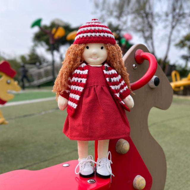 BlissfulPixie ウォルドルフ人形 手作り人形 Waldorf Doll - Quinn 30cm 柔らかい 女の子 かわいい ぬいぐるみ 子供たちに最適な人形