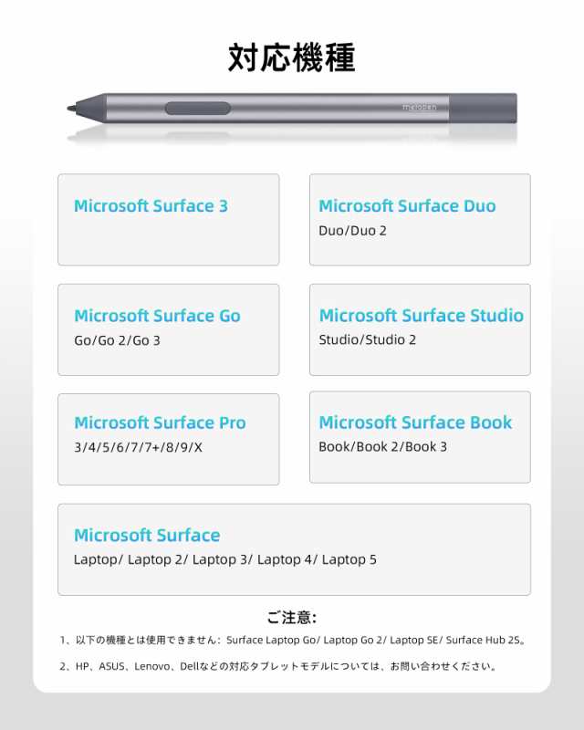 Metapen Surface用タッチペン 4096筆圧 右クリック 消しゴム 傾き感知対応 充電なし Surface ペン Surface Pro  9/X/8/7/6/5/4/3, Surfaceの通販はau PAY マーケット - ふうまりストア | au PAY マーケット－通販サイト