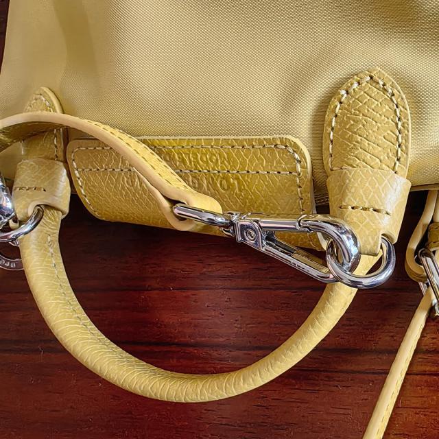 [jiesinlov] 調整可能本革メッセンジャーバッグ取り替えショルダーベルト改造キット,適用 Le PLIAGE Mini（ライトイエロー ＆シルバーバッの通販は