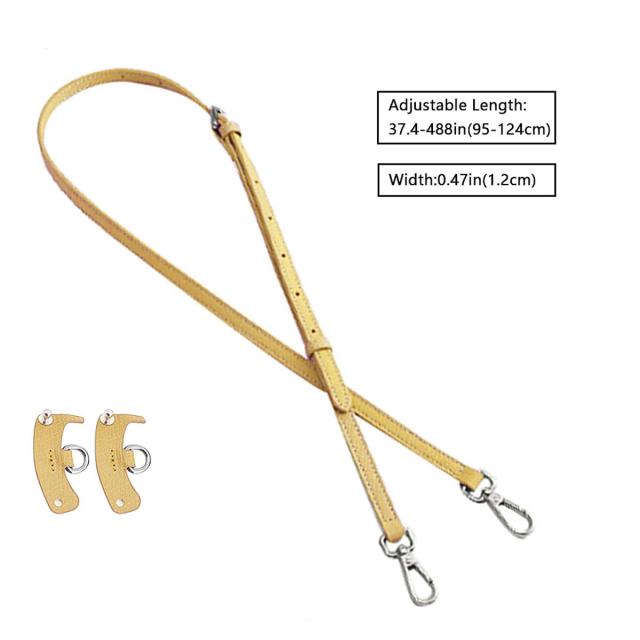 [jiesinlov] 調整可能本革メッセンジャーバッグ取り替えショルダーベルト改造キット,適用 Le PLIAGE Mini（ライトイエロー ＆シルバーバッの通販は