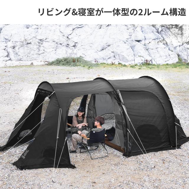 DOD(ディーオーディー) カマボコテント3S【2~3人用】 2ルームテント T3