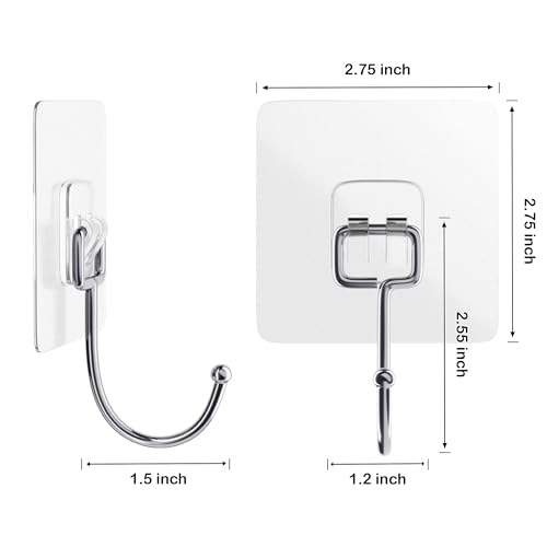 RoBeKaU 壁掛け フック 粘着 強力 壁穴あけないフック 防湿 錆びない