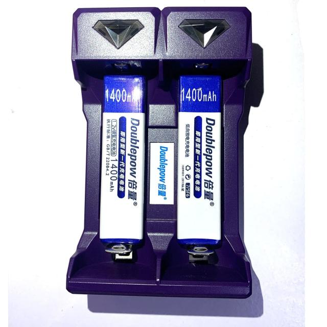 Doublepow 2本 NH-14WM互換品 Ni-MH 角型ニッケル水素電池 + CD