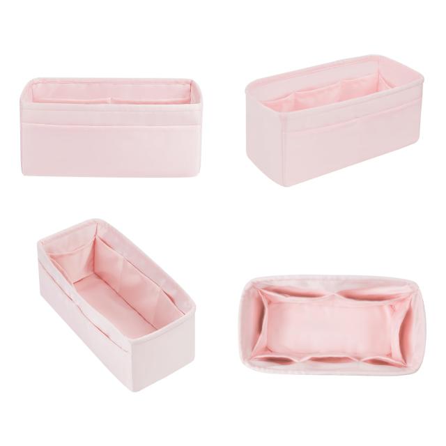 KINGS IN BAG バッグインバッグ 高級軽量収納バッグ サテンバッグインナー バーキン適用 Birkin25/30/35（ローズサクラrose sakura、Birk