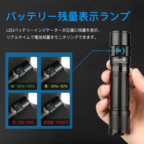 TrustFire 懐中電灯 LED フラッシュライト 超高輝度ハンディライト