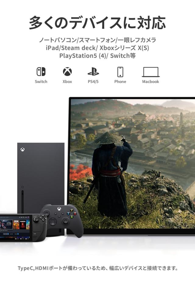 EHOMEWEI モバイルモニター 15.6インチ 4K 3840x2160 DCI-P3 93% 超薄型 6mm 軽量 保護フィルム ケース付 メーカー3年保証 RQ-156NU