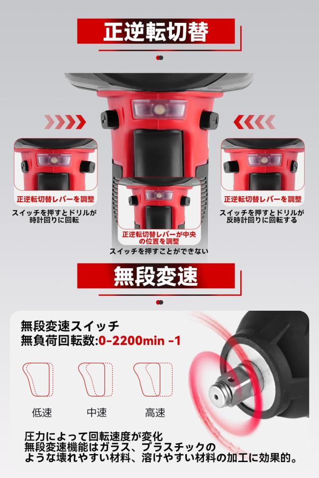 ONEVAN インパクトレンチ 18v 充電式 電動インパクトレンチ 18vマキタ 互換可能 緩めトルク700N・m 締め付けトルク630N・m 正逆転両用 4_4