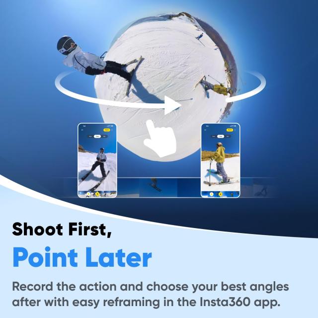 Insta360 X3 -スキーキット｜360度カメラ アクションカメラ 新型1/2インチ48MPセンサー IPX8防水 5.7K360度動画 72MP360度写真 手ブレ補