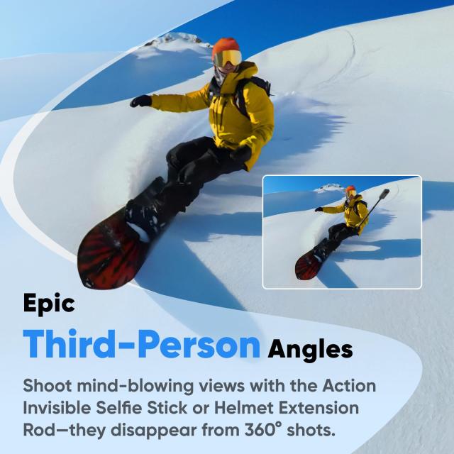 Insta360 X3 -スキーキット｜360度カメラ アクションカメラ 新型1/2インチ48MPセンサー IPX8防水 5.7K360度動画 72MP360度写真 手ブレ補