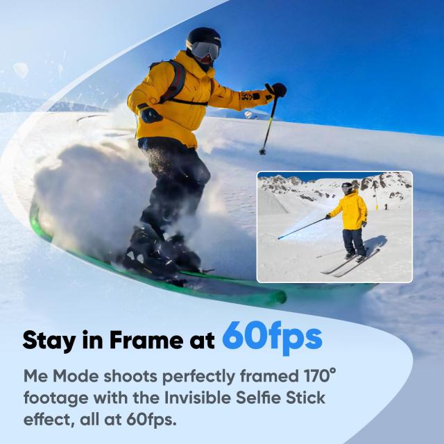 Insta360 X3 -スキーキット｜360度カメラ アクションカメラ 新型1/2インチ48MPセンサー IPX8防水 5.7K360度動画 72MP360度写真 手ブレ補