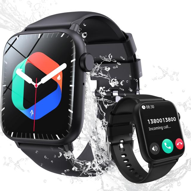 スマートウォッチ 通話機能付き LINE着信通知 1.85インチ大画面 120種類運動モード 活動量計 IP67防水 スポーツウォッチ メンズ smart wa スマートウォッチ 通話機能付き LINE着信通知 1.85インチ大画面 120