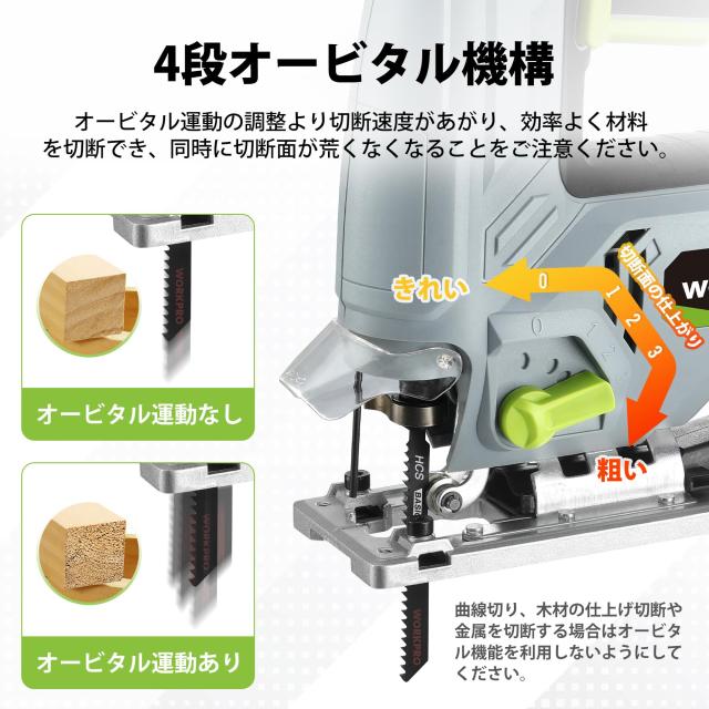 電動式 21V 65MM 木工用ジグソー オービタル付左右0-45°調節電動工具 電動式 21V 65MM 木工用ジグソー オービタル付左右0-45°調節電動工具