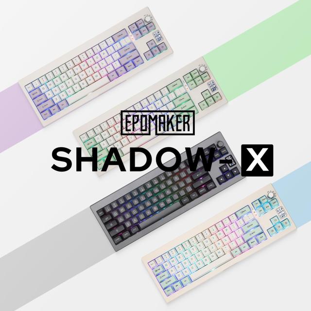 【新登場】EPOMAKER Shadow-X Gasket メカニカルキーボード ホットスワップ対応 2.4ghz/Bluetooth/USB-C有線ワイヤレスゲーミングキーボの通販は
