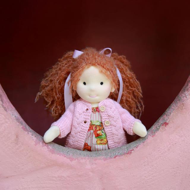 BlissfulPixie ウォルドルフ人形 手作り人形 Waldorf Doll - Autumn 30cm 柔らかい 女の子 かわいい ぬいぐるみ 子供たちに最適な人形