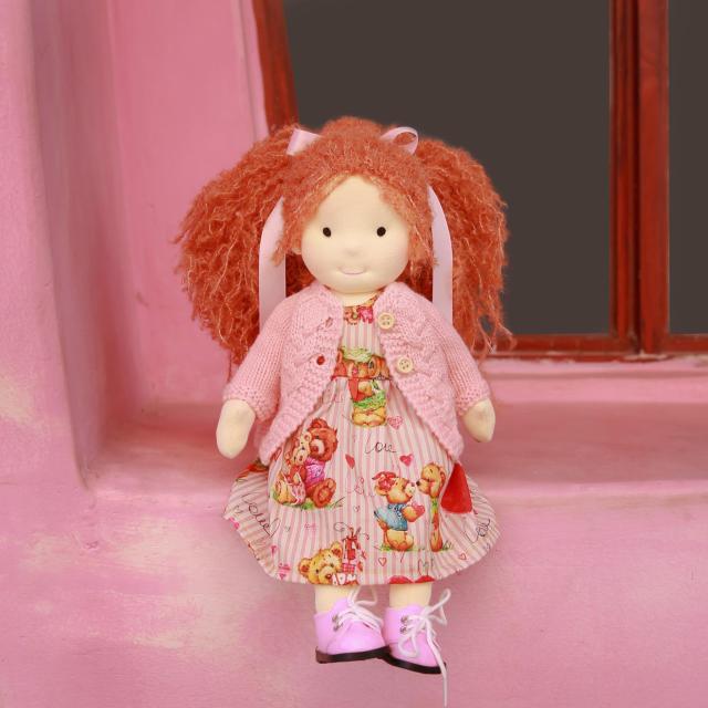 BlissfulPixie ウォルドルフ人形 手作り人形 Waldorf Doll - Autumn 30cm 柔らかい 女の子 かわいい ぬいぐるみ 子供たちに最適な人形