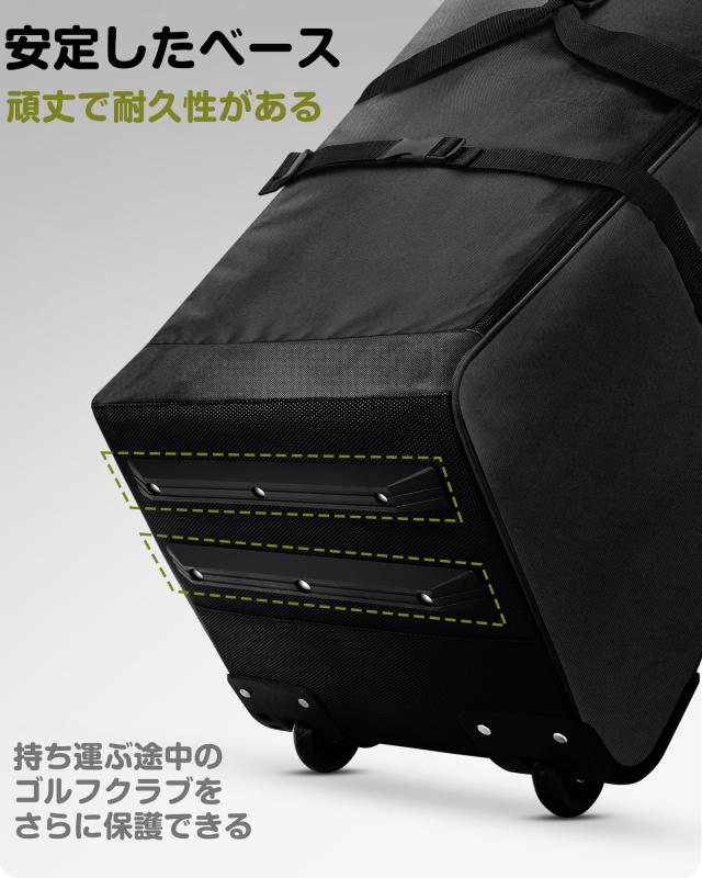OutdoorMaster ゴルフトラベルバッグ パッド入り 900Dオックスフォード生地 耐摩耗性 防水 撥水加工 ゴルフトラベルケース ソフトサイド_4