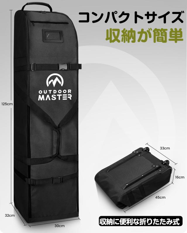 OutdoorMaster ゴルフトラベルバッグ パッド入り 900Dオックスフォード生地 耐摩耗性 防水 撥水加工 ゴルフトラベルケース ソフトサイド_5