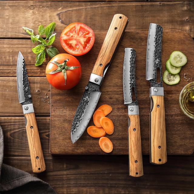 SENBN 440鍛造ステンレスシャープ折りたたみ調理師ナイフ皮むき