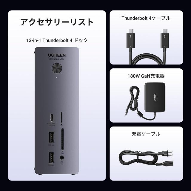 UGREEN Revodok Max 213 13-in-1 Thunderbolt 4 ドッキング