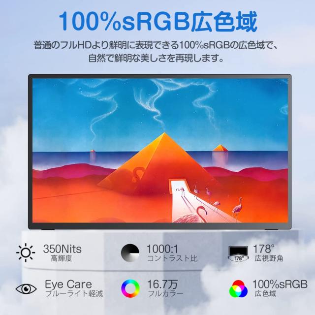 UPERFECTモバイルモニター タッチパネル 18.5インチ 120Hz ゲーミング