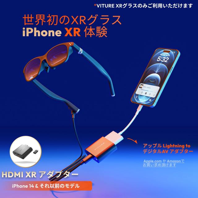 VITURE HDMI XR アダプター iPhone 14 ＆以前モデル対応 マルチスクリーン/3DoF強化/VR動画対応 2.8駆動時間 充電しながらプレイ可能 PS/X_1