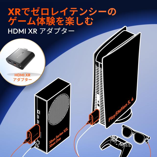 VITURE HDMI XR アダプター iPhone 14 ＆以前モデル対応 マルチスクリーン/3DoF強化/VR動画対応 2.8駆動時間 充電しながらプレイ可能 PS/X_8