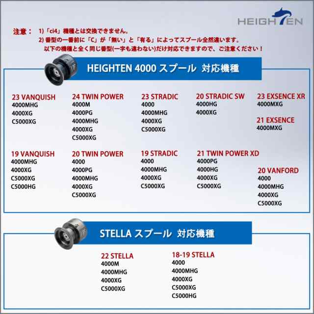 HEIGHTEN リール スプール 夢屋S-28型 替えスプール 4000番から