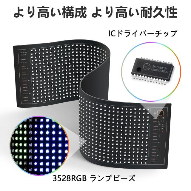 JINS&VICO LED電光掲示板 47*12cm 曲げ可能 LED看板 RGB JINS&VICO LED電光掲示板 47*12cm 曲げ可能 LED看板 RGB