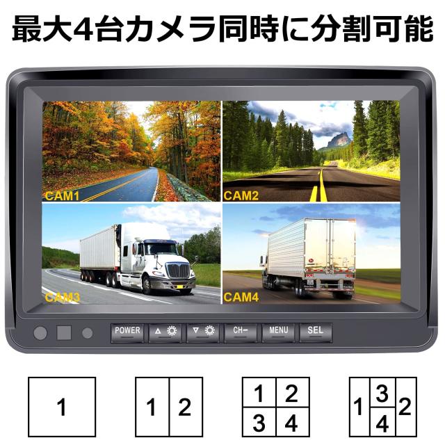MJXD バックカメラ バックカメラモニターセット バックモニター トラック用品 バックカメラ ワイヤレス HD1080P DVR録画 12V-24V対応 DIY_5