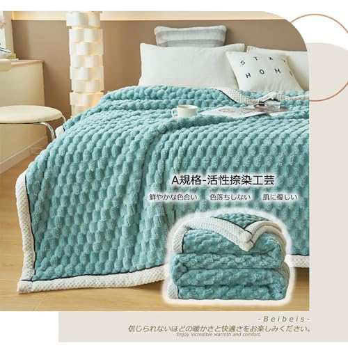 コーラルフリース両面ブランケットBlanket毛布シングル？ 柔らかいふわふわ軽量洗える大判ブランケット，マイクロファイバー厚手 吸湿発熱の通販は