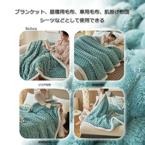 コーラルフリース両面ブランケットBlanket毛布シングル？ 柔らかいふわふわ軽量洗える大判ブランケット，マイクロファイバー厚手 吸湿発熱の通販は