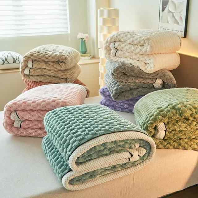 コーラルフリース両面ブランケットBlanket毛布シングル？ 柔らかいふわふわ軽量洗える大判ブランケット，マイクロファイバー厚手 吸湿発熱の通販は