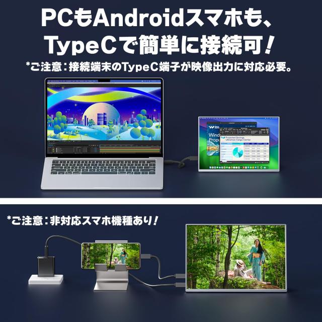 モバイルモニター 10.5インチ 超軽量249g 高輝度450nits 100