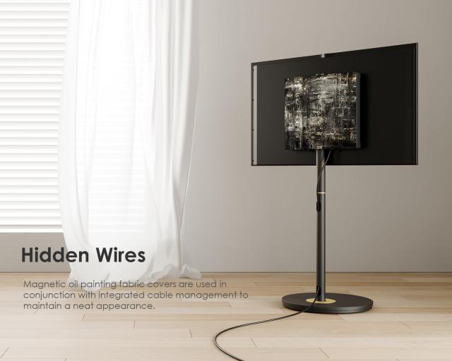 FITUEYES DESIGN テレビスタンド キャスター付き 32〜65Vインチ対応 リビングルーム 自立式 移動式 シンプル スマート スリム ブラック_3