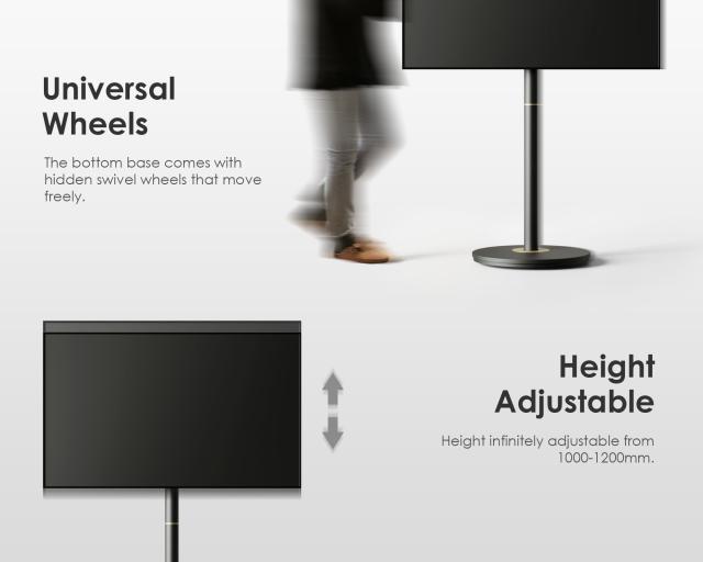 エッフェルシリーズ テレビ台 32-65V対応【引き取りで値下げ可⭕️京都市】 FITUEYES DESIGN テレビスタンド キャスター付き 32〜65Vインチ対応