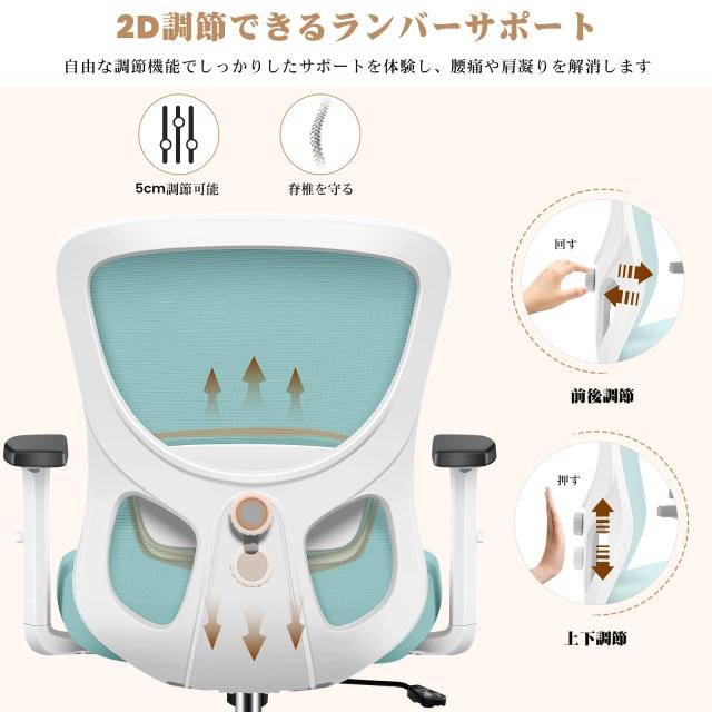 Razzor デスクチェア 人間工学 オフィスチェア 疲れない 勉強椅子 調節できるランバーサポート 腰に良い 360°回転 耐荷重優秀 家庭用 事
