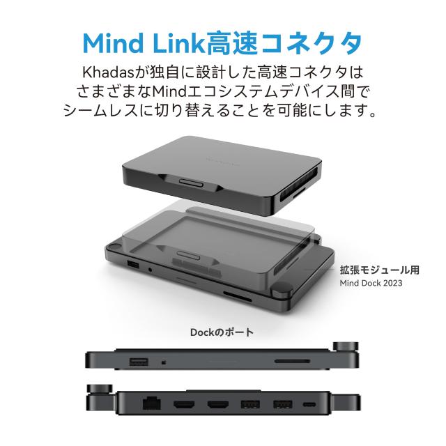 Khadas Mind 1 ミニPC Intel Core i5-1340P 16GB+512GB 拡大可能 ‖ 超コンパクト設計 mini pc ‖ 4画面出力/最大8K 60Hz 作業効率を向上 ‖