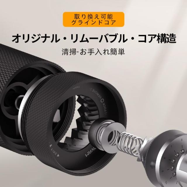 MAVO ウィザード 手挽きコーヒーミル 粗さ調整可能 手動 コーヒーミル 六角コニカル式金属刃 エスプレッソ対応 CNCステンレスバリ 容量20_5