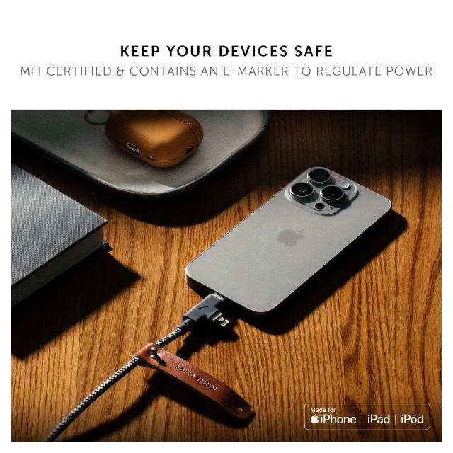 Native Union（ネイティブユニオン）Belt Cable Duo Pro 240W −2.4m の強化された編み上げ2-in-1ユニバーサルUSB-C＆ライトニングケーブ_6