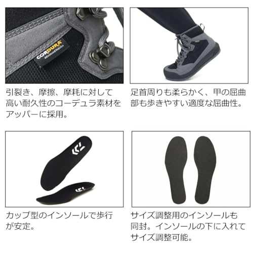 品質が完璧 ダイワ(DAIWA) ウェーディングシューズ WS-2202C グレー 25.0の シューズ